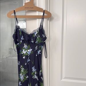 Veronica Beard Navy Floral Lace Cami